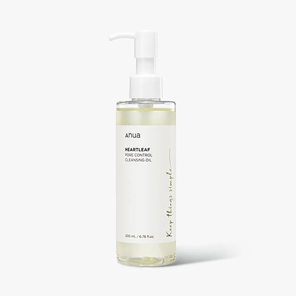Anua heartleaf pore control cleansing oil for gentle makeup removal and soothing skin