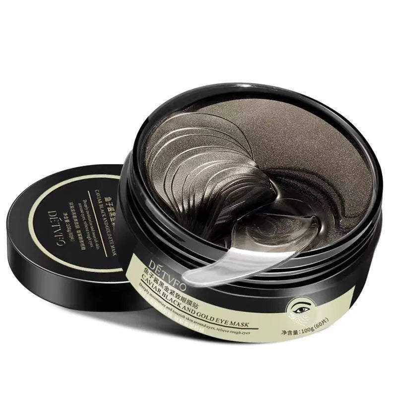 Caviar and Collagen Hydrogel Eye Mask for firming and depuffing.