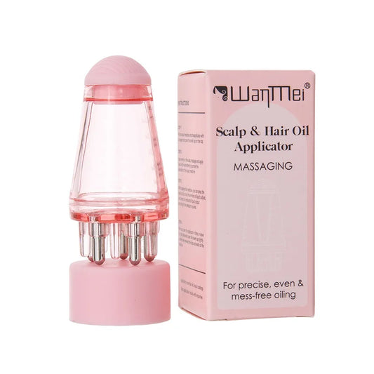 Close-up of scalp oil applicator tip for controlled distribution