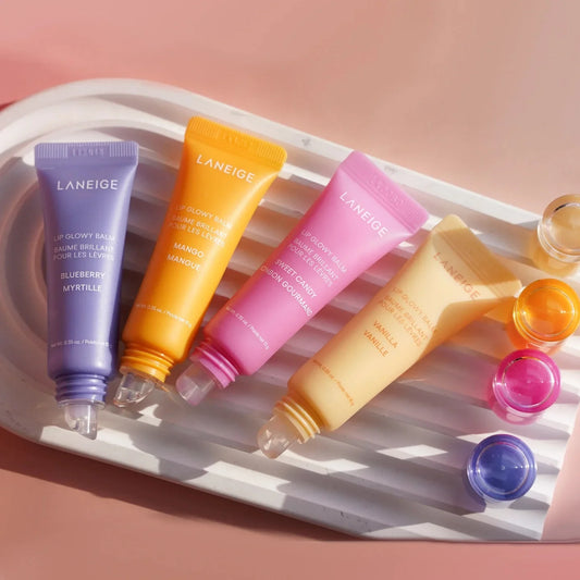 Laneige Blueberry Jelly glossy lip balm texture