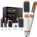 5-in-1 automatic white hair dryer and styling brush