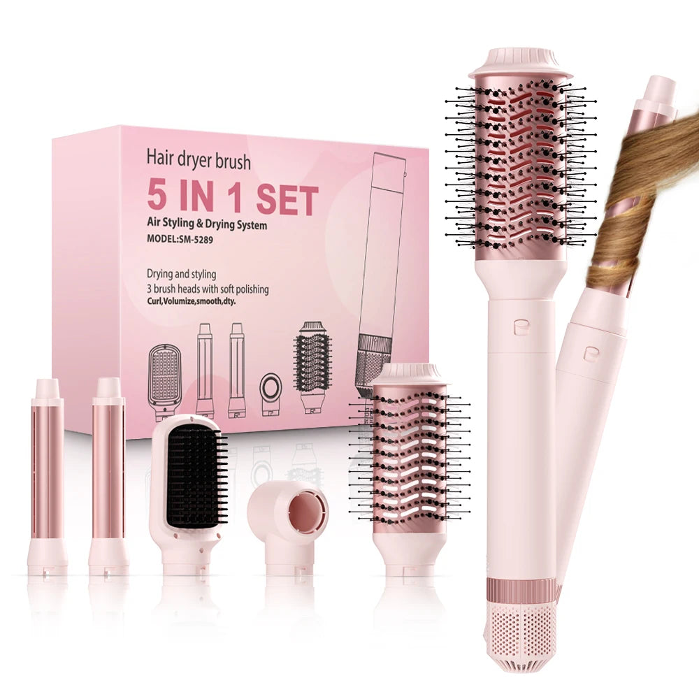 5-in-1 hair styling and drying brush set