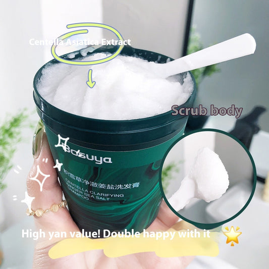 Natural ginger and centella shampoo bottle for fluffy and healthy hair