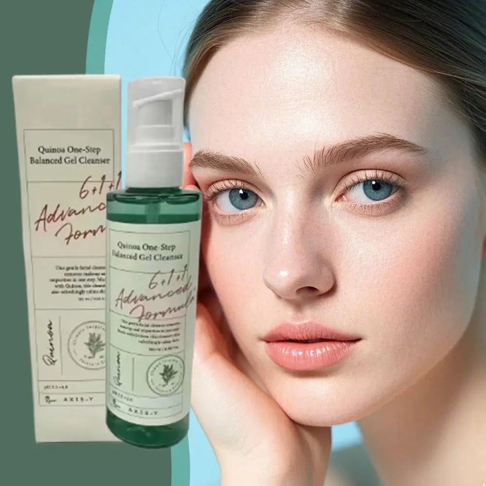 Gel facial cleanser with quinoa extract for balanced skin