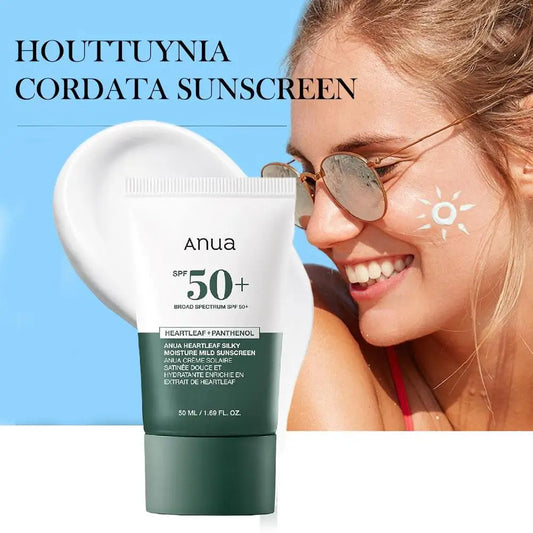 Lightweight SPF 50 sunscreen for sensitive and acne-prone skin
