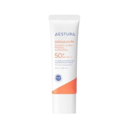 Aestura sunscreen tube on a white background