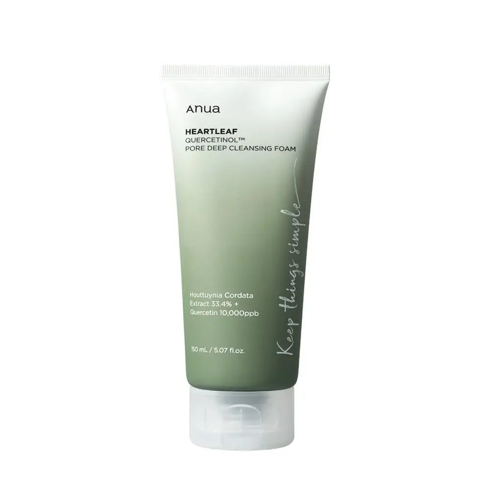 Anua heartleaf and quercetinol pore deep cleansing foam for purifying and soothing skin