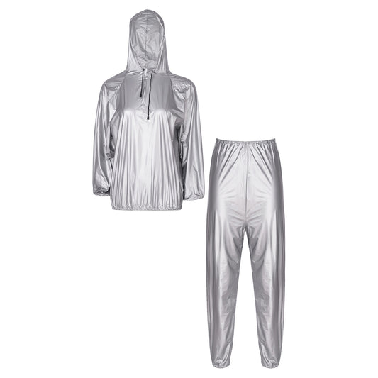 Silver body care sauna suit for comfortable hydration