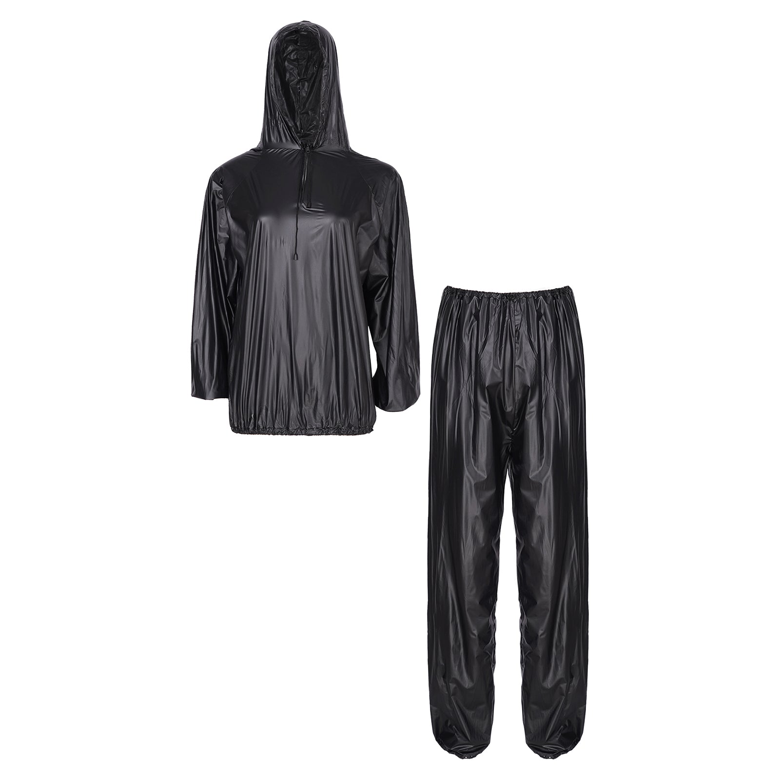 Black body care sauna suit for comfortable hydration