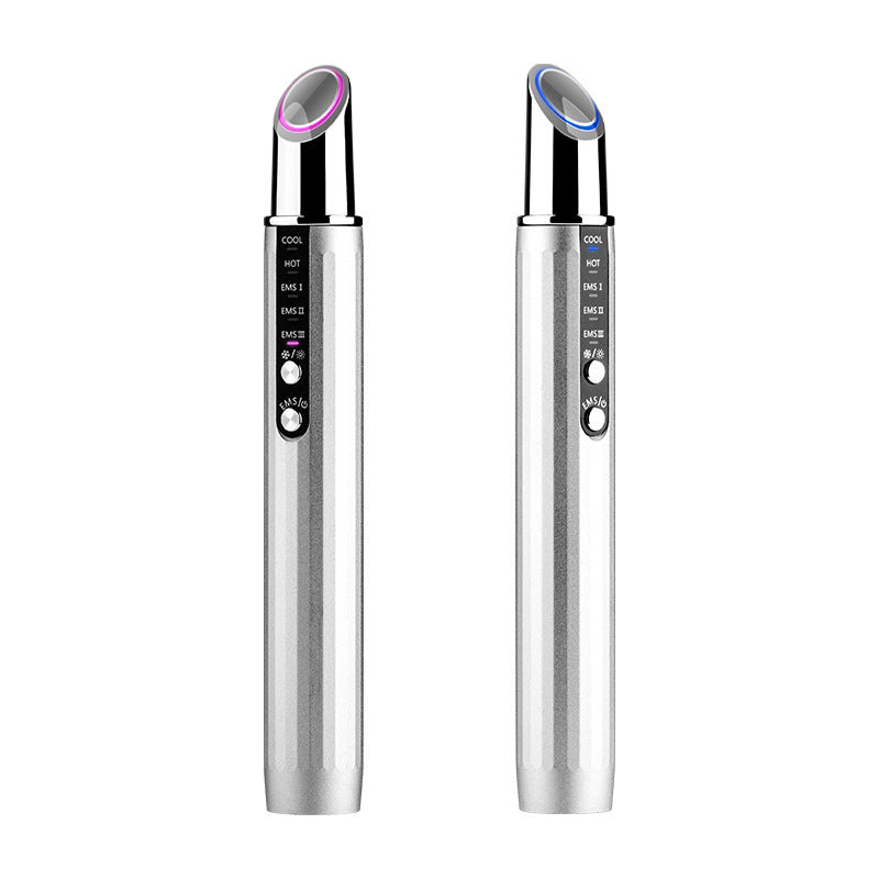 Electric cold and hot eye massager for refreshing, relaxing and soothing the under-eye area