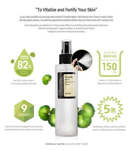 COSRX Centella Water Alcohol-Free Toner ingredientes