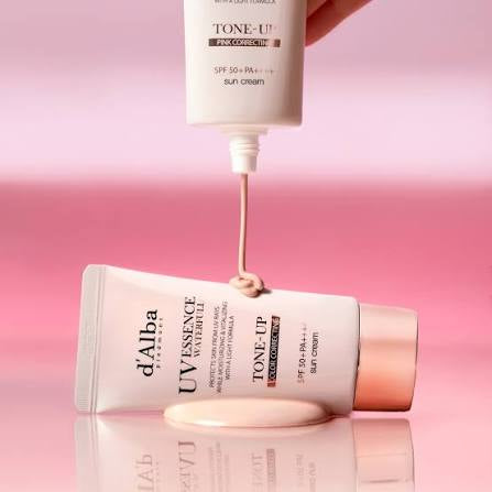 Korean pink tone-up sun cream d’Alba