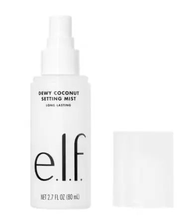 e.l.f. Dewy Coconut Setting Mist for long-lasting dewy makeup finish