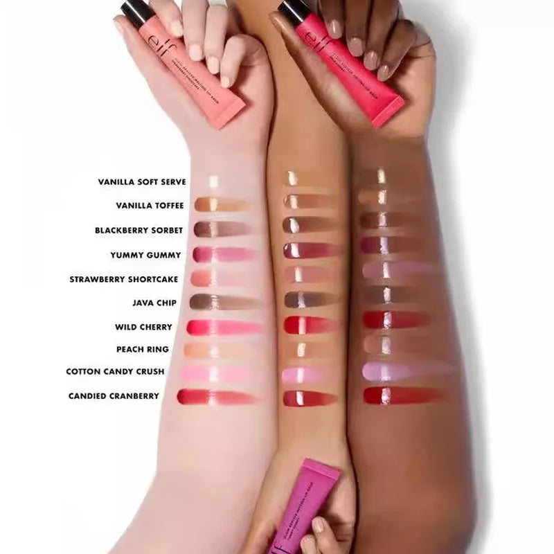 Glossy berry shade of e.l.f. Glow Reviver Lip Balm