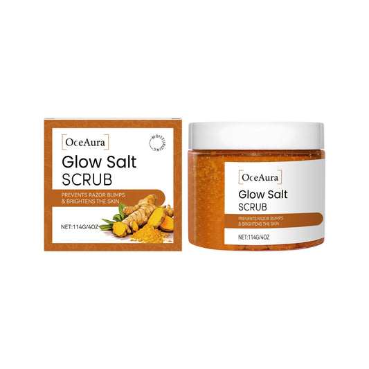 Glow Salt Turmeric Body Scrub for exfoliating and glowing skin