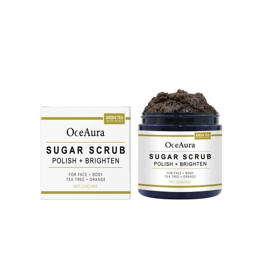 Green Tea and Black Walnut Body Scrub exfoliating formula