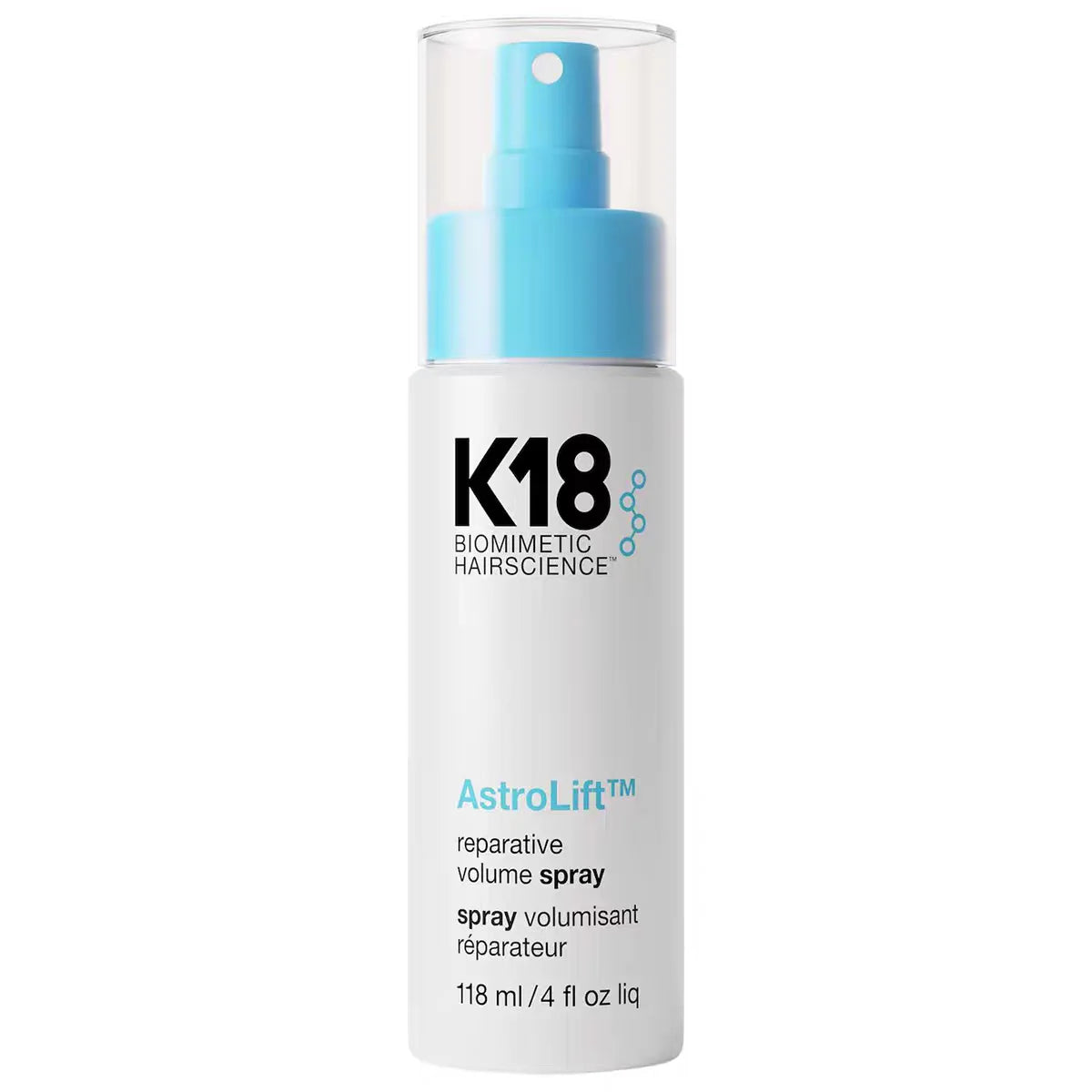 K18 Astrolift Reparative Volume Spray for stronger, shinier hair