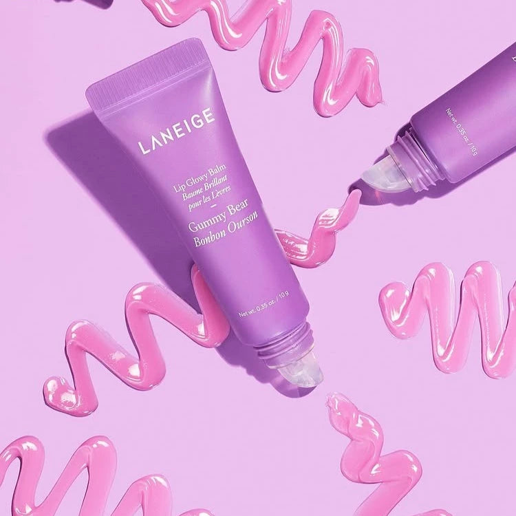 Laneige Gummy Bear glossy lip balm texture