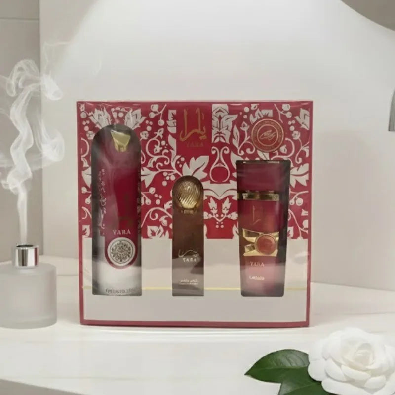 Lattafa Yara Red oriental fragrance gift set
