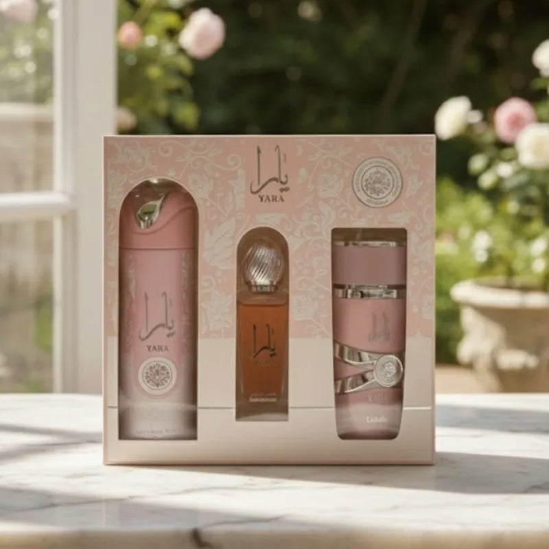 Lattafa Yara sweet vanilla floral fragrance gift set