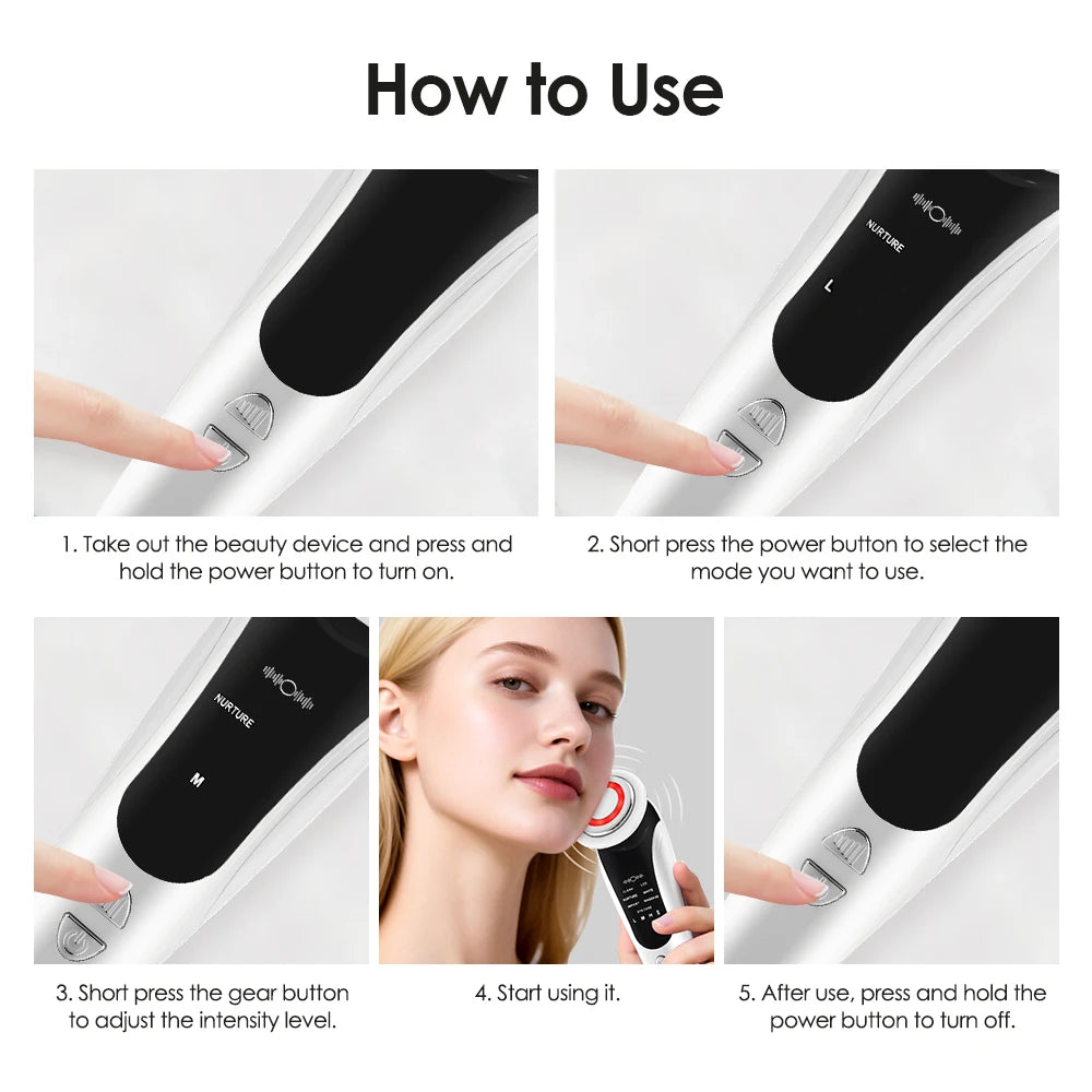 جهاز led مساج للوجه مع علاج نضارة و شد للوجه 