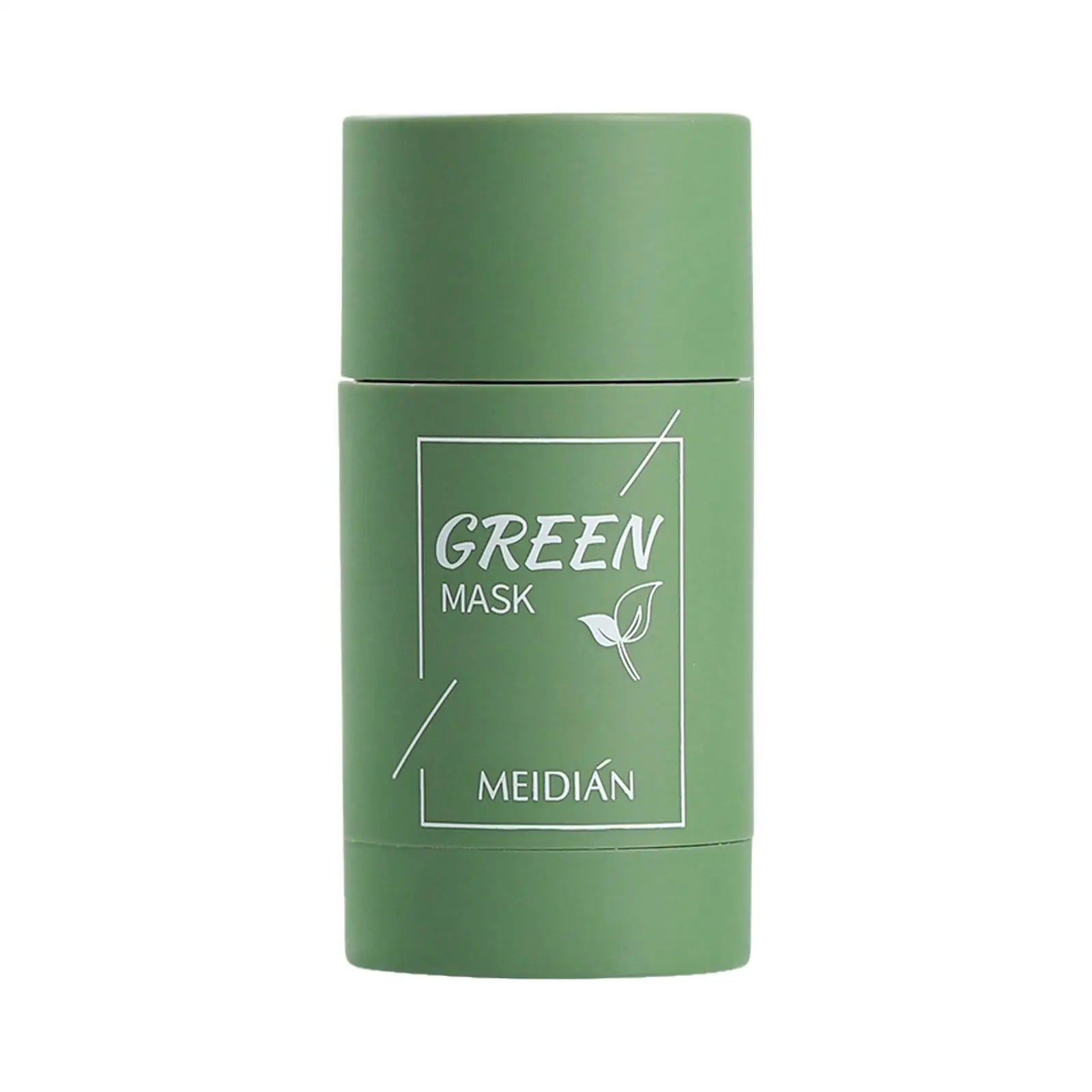 Green mask container with 'MEIDIÑAN' branding on a white background