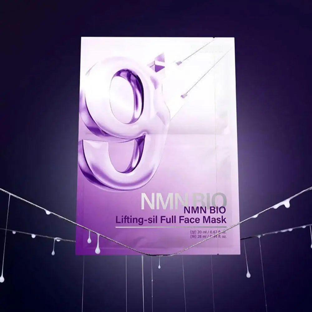 NMN BIO lifting-sil full face mask packaging on a dark background