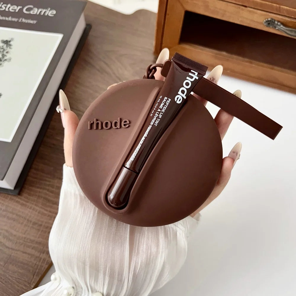 Rhode 3D Round Lipstick Holder Wallet Espresso 