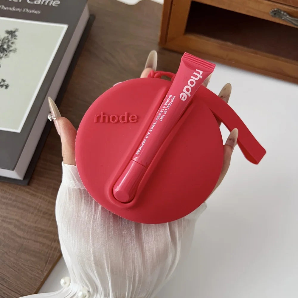 Rhode 3D Round Lipstick Holder Red Wallet
