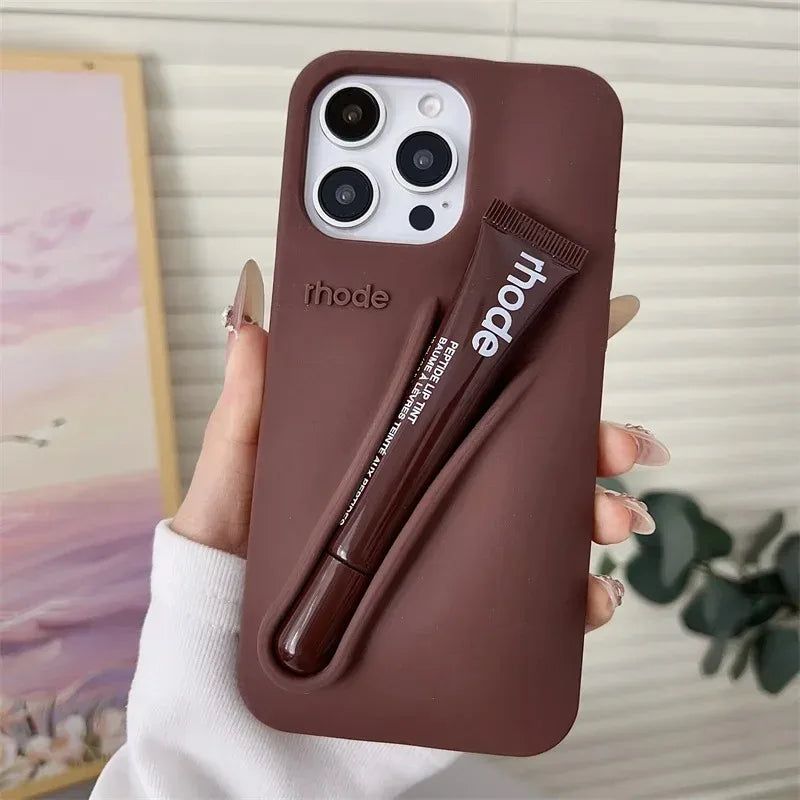     Rhode phone case with lip holder