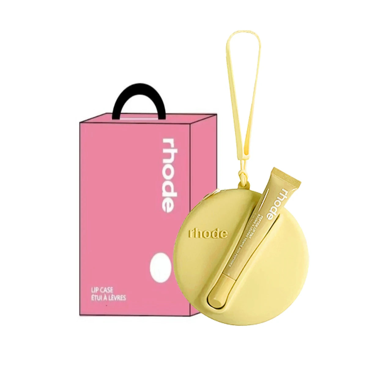 Rhode round lipstick and lip gloss holder wallet 