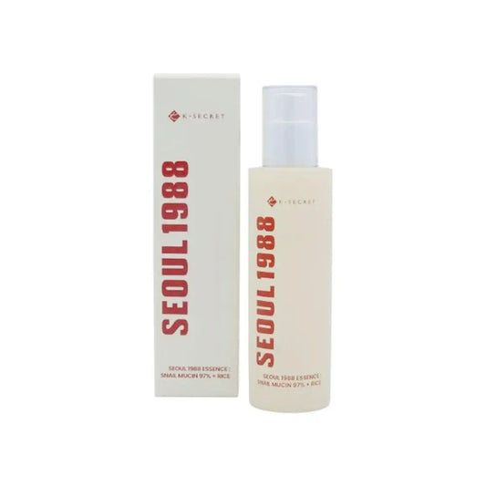 Seoul 1988 Snail Mucin 97% + Rice Essence bottle front view.