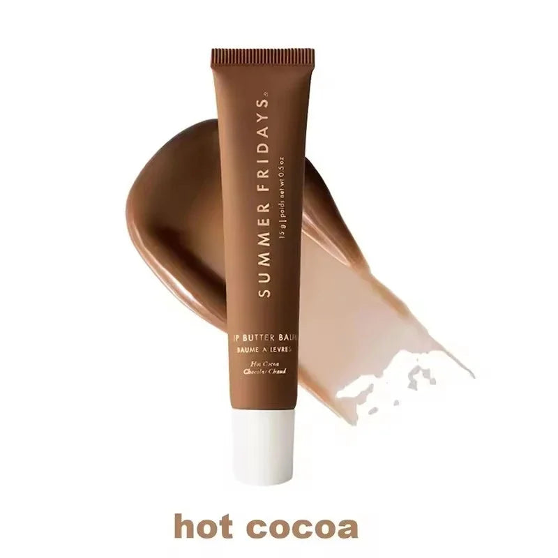 Summer Fridays butter balm in hot cocoa on a white background