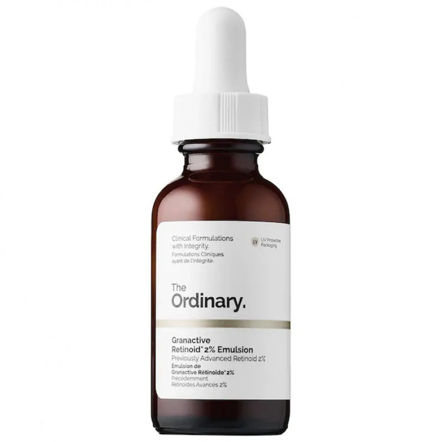 The Ordinary Granactive Retinoid 2% Emulsion lightweight retinoid serum bottle