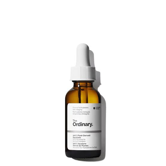 The Ordinary 100% Plant-Derived Squalane hydrating facial oil bottle