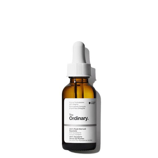 The Ordinary 100% Plant-Derived Squalane hydrating facial oil bottle
